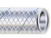 Manguera de PVC reforzada blanca (tira azul)