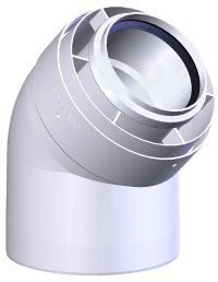 Z-DENS Concentric PPs/Aluminum Elbow 45°