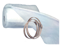Insulating Blanket With Protective Cloth Wrap & Fastening Clamps
